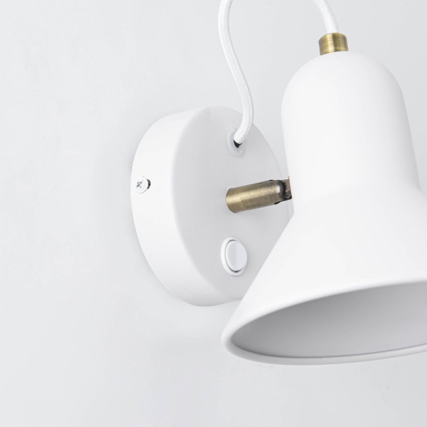 Wand-Spotleuchte ASTAMA 1xE27/40W/230V weiß/messing