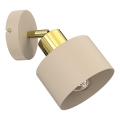 Wand-Spotleuchte PARKLA 1xE27/15W/230V beige/gold