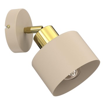 Wand-Spotleuchte PARKLA 1xE27/15W/230V beige/gold