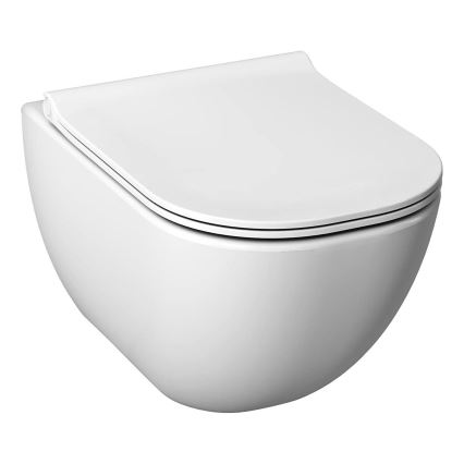 Wandhängendes WC MIO Rimless + WC-Sitz SoftClose MIO + Spültaste DUAL + Unterputz-Modul + Isolierunterlage