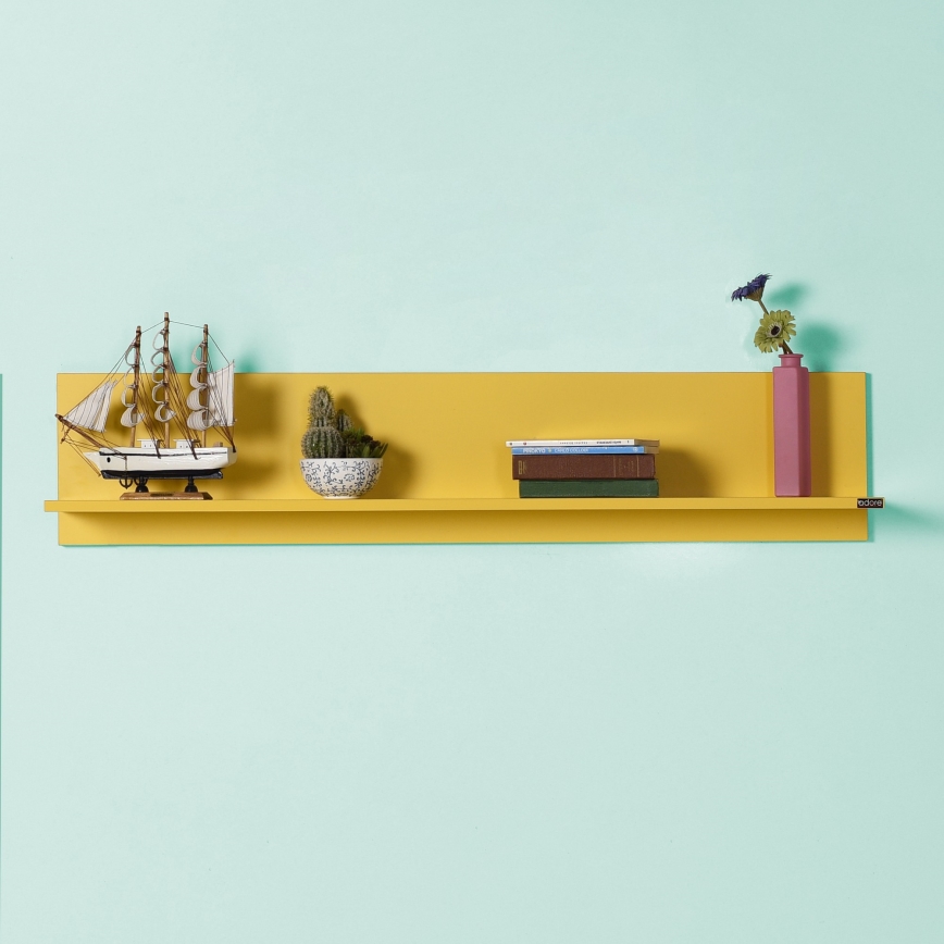 Wandablage 25x120 cm gelb