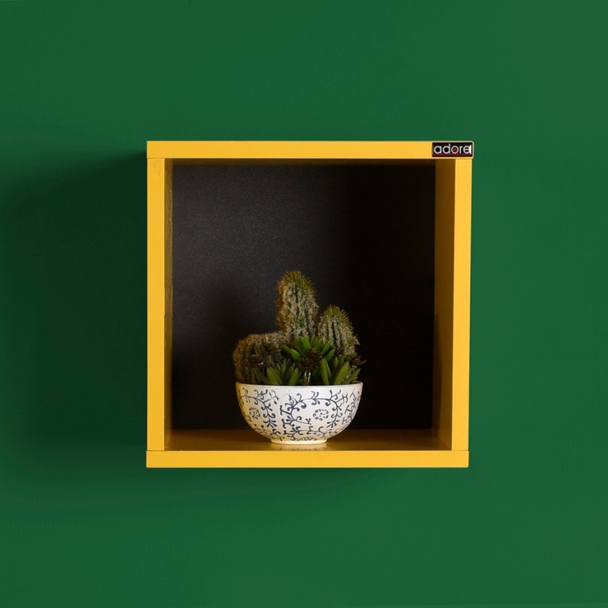 Wandablage 33x33 cm gelb