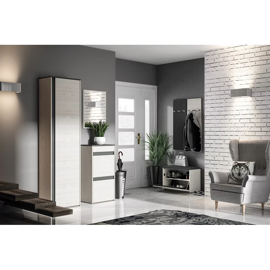 Wandaufhänger CALLA 102x34 cm grau