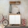 Wandaufhänger OBSOYO 15x80 cm + Schuhschrank 100x80 cm braun/weiß