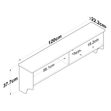 Wandaufhänger RANI 120x37,2 cm weiß/beige