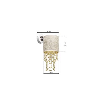 Wandbeleuchtung ALMERIA 1xE27/60W/230V