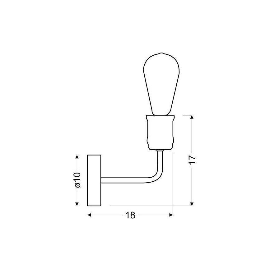 Wandbeleuchtung GOLDIE 1xE27/60W/230V