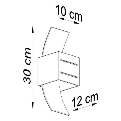 Wandbeleuchtung LORETO 1xG9/40W/230V schwarz