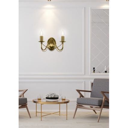 Wandbeleuchtung MUZA 2xE14/40W/230V