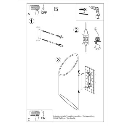 Wandbeleuchtung PENNE 30 1xG9/40W/230V weiß