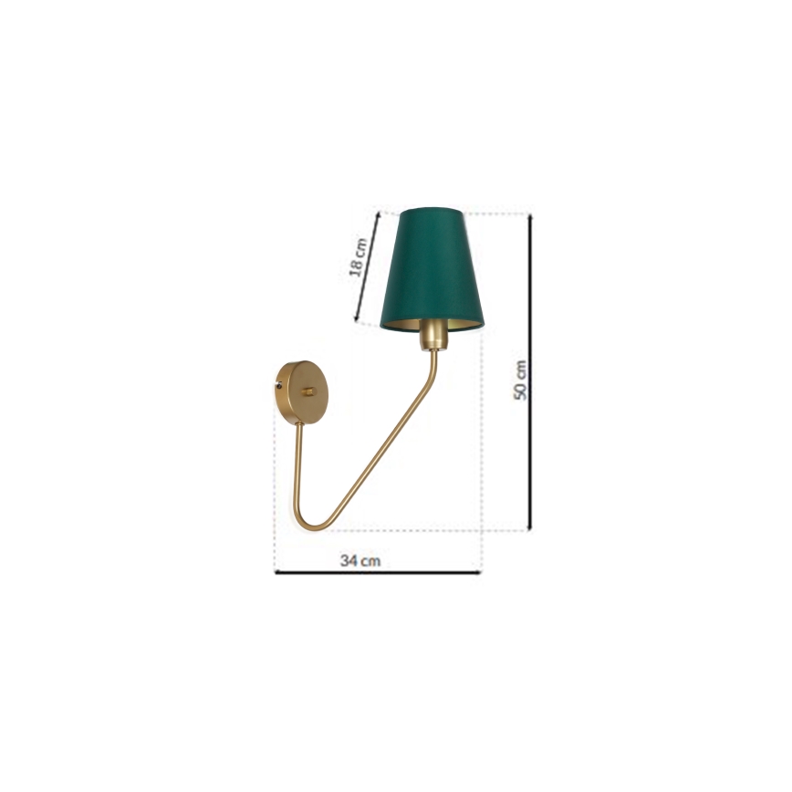 Wandbeleuchtung VICTORIA 1xE27/60W/230V grün