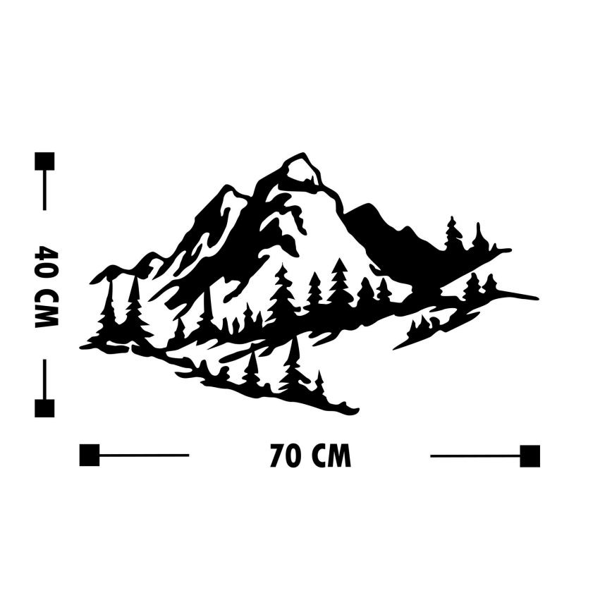 Wanddekoration 40x70 cm Berge Metall