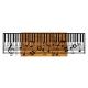 Wanddekoration 100x30 cm Klavier Holz/Metall