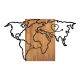 Wanddekoration 118x70 cm Landkarte Holz/Metall