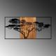 Wanddekoration 147x70 cm Baum Holz/Metall