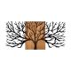 Wanddekoration 150x70 cm Baum Holz/Metall