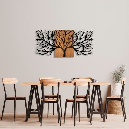 Wanddekoration 150x70 cm Baum Holz/Metall