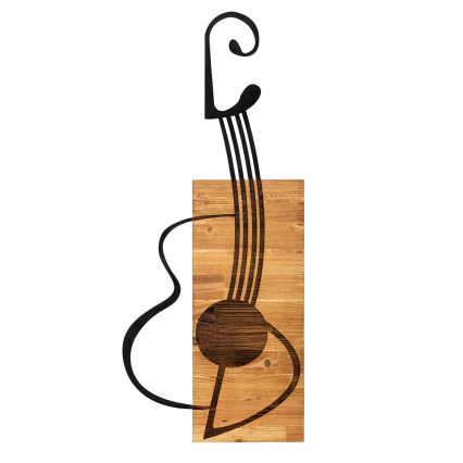 Wanddekoration 39x93 cm Guitarre Holz/Metall
