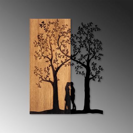 Wanddekoration 45x58 cm Bäume Holz/Metall