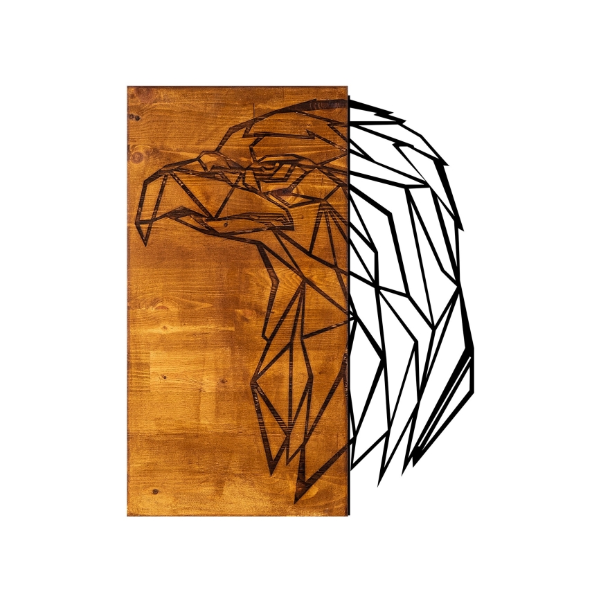 Wanddekoration 47x58 cm Adler Holz/Metall