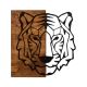 Wanddekoration 56x58 cm Tiger Holz/Metall