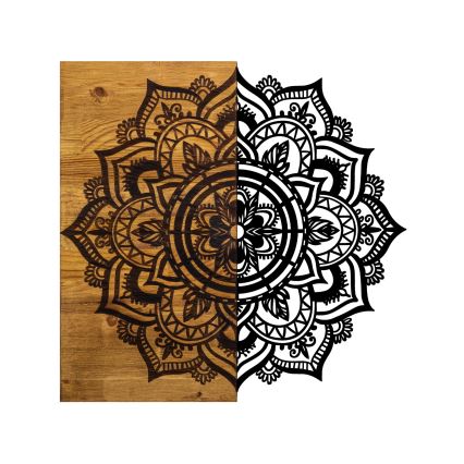 Wanddekoration 59x58 cm Mandala Holz/Metall