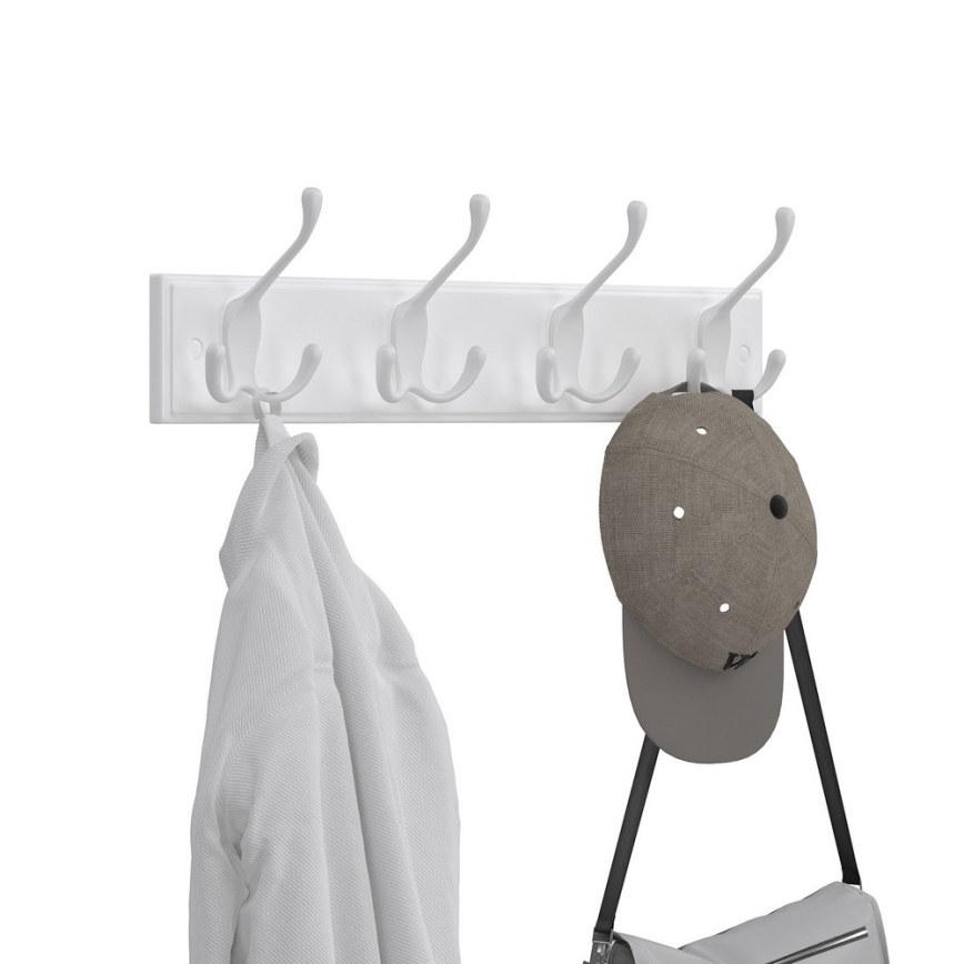 Wandgarderobe KATE 40x11x7 cm weiß