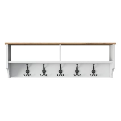 Wandgarderobe RANI 120x37x22 cm weiß/beige