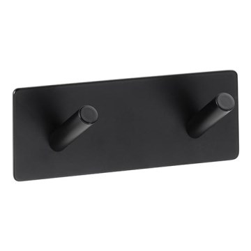 Wandhaken 11,5x4,5 cm Edelstahl/Schwarz