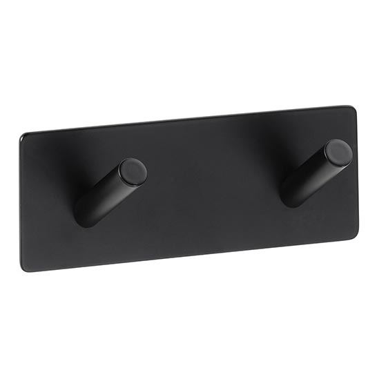 Wandhaken 11,5x4,5 cm Edelstahl/Schwarz