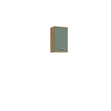 Wandhängender Badezimmerschrank VENOM, grün/Artisan-Eiche
