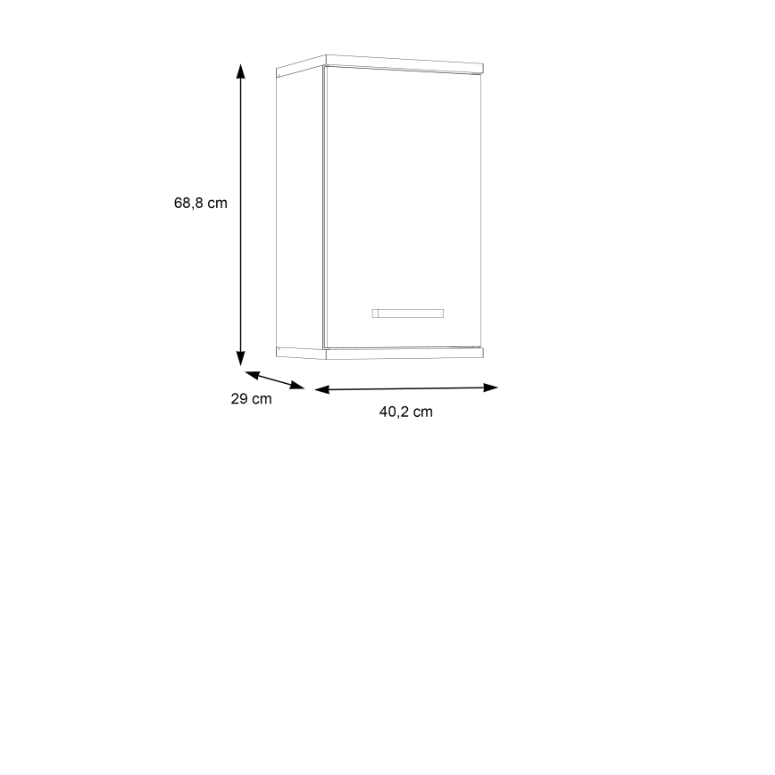 Wandhängender Badezimmerschrank VENOM weiß/Sonoma-Eiche