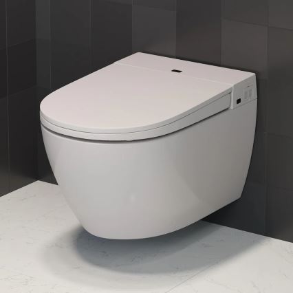 Wandhängendes WC mit Bidetfunktion TISVILDELEJE 1600W/230V + WC-Sitz SoftClose + Spültaste SIGMA + Unterputzmodul + Isolierunterlage + Fernbedienung