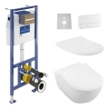 Wandhängendes WC SUBWAY + WC-Sitz SoftClose SUBWAY + Spültaste VICONNECT + Unterputzmodul VICONNECT + Isolierunterlage VICONNECT