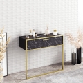 Wandkonsole POLKA 76,8x90 cm gold/schwarz