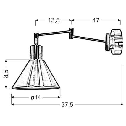 Wandlampe COPENHAGEN 1xE14/40W/230V