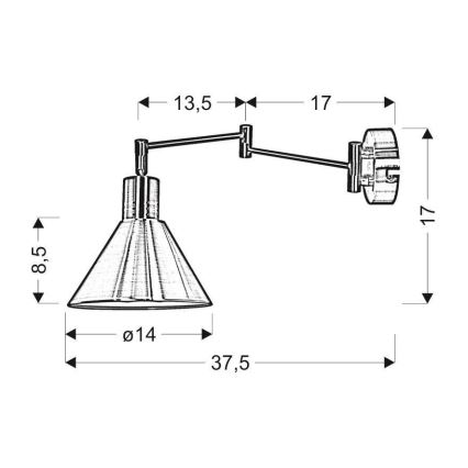 Wandlampe COPENHAGEN 1xE14/40W/230V