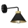 Wandlampe DEMET 1xE27/60W/230V schwarz/gold