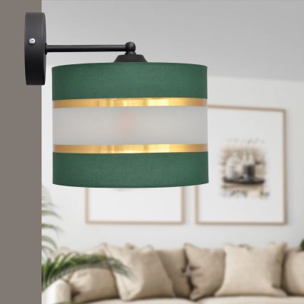 Wandlampe HELEN 1xE27/15W/230V grün/golden