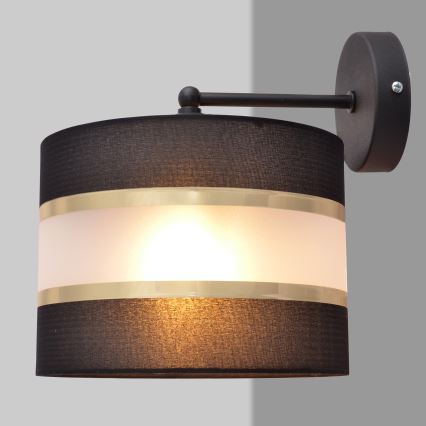 Wandlampe HELEN 1xE27/15W/230V schwarz/gold