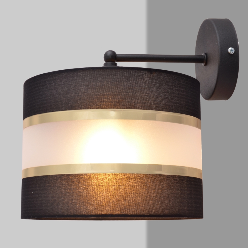 Wandlampe HELEN 1xE27/15W/230V schwarz/gold