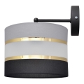 Wandlampe HELEN 1xE27/15W/230V schwarz/grau/gold