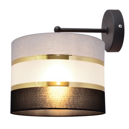 Wandlampe HELEN 1xE27/15W/230V schwarz/grau/gold