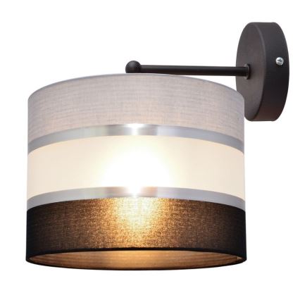 Wandlampe HELEN 1xE27/15W/230V schwarz/grau/silber