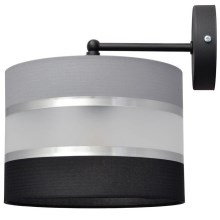 Wandlampe HELEN 1xE27/60W/230V schwarz/grau/silber
