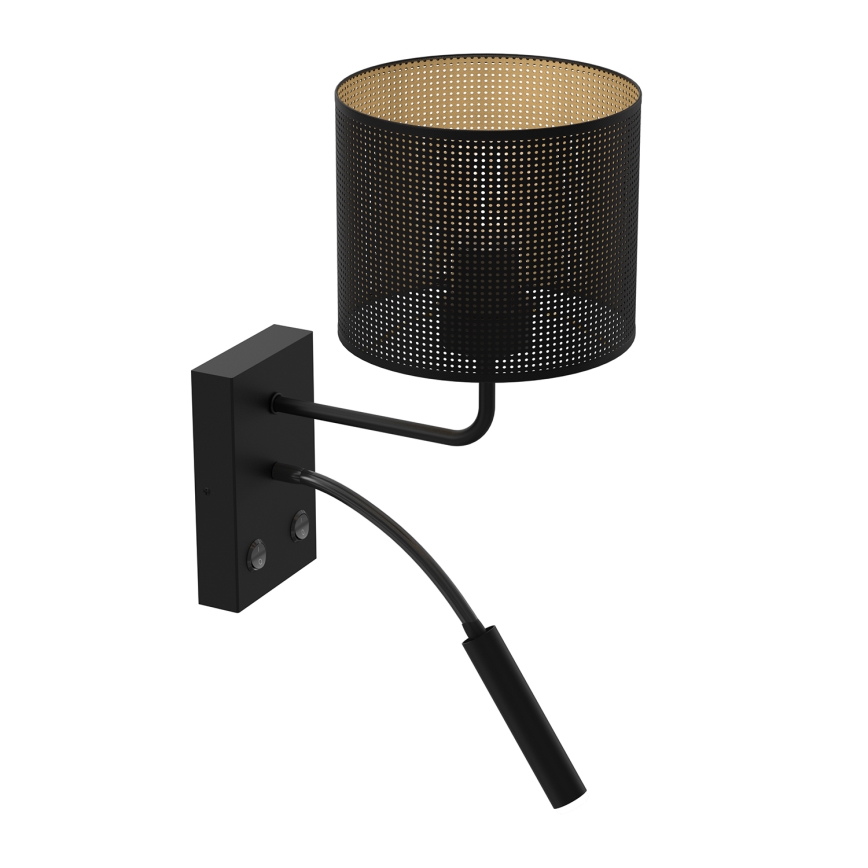 Wandlampe LOFT SHADE 1xE27/60W+1xG9/8W/230V schwarz/golden