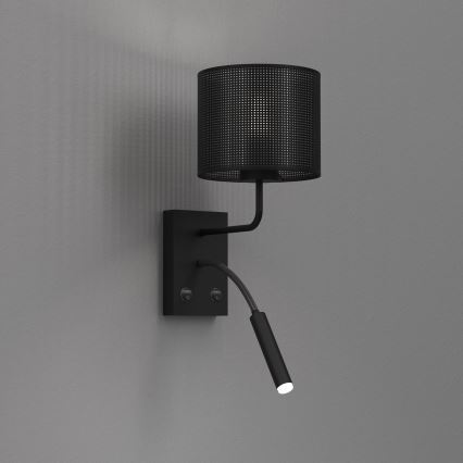 Wandlampe LOFT SHADE 1xE27/60W+1xG9/8W/230V schwarz