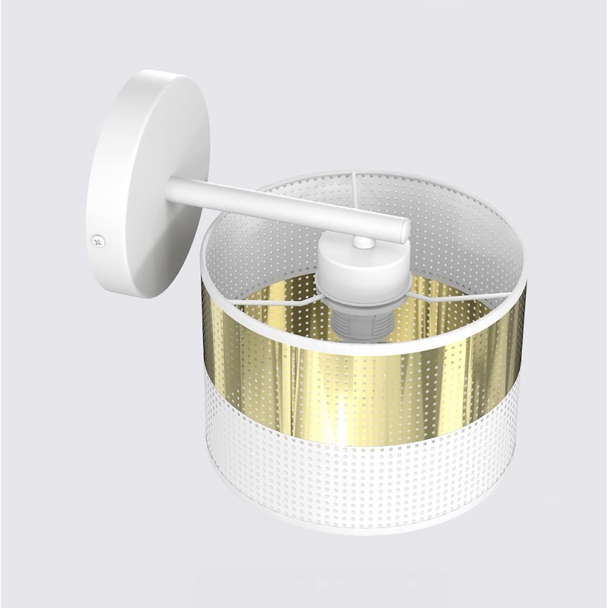 Wandlampe LUX 1xE27/15W/230V weiß/gold