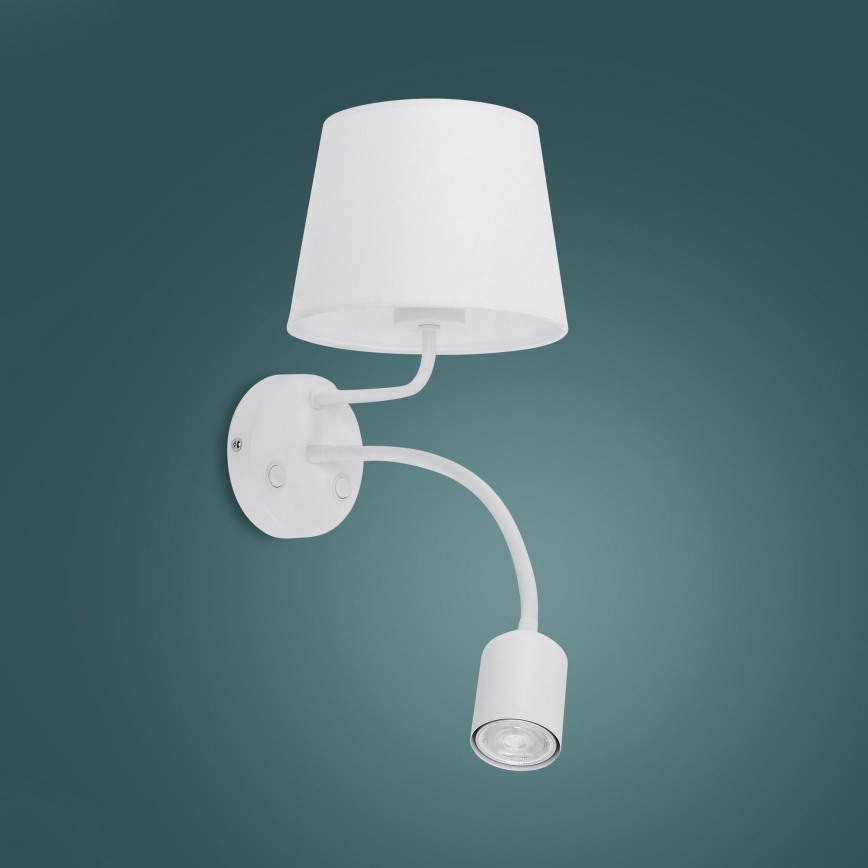 Wandlampe MAJA 1xE27/15W/230V + 1xGU10/10W/230V weiß
