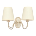 Wandlampe MALBO 2xE27/15W/230V beige